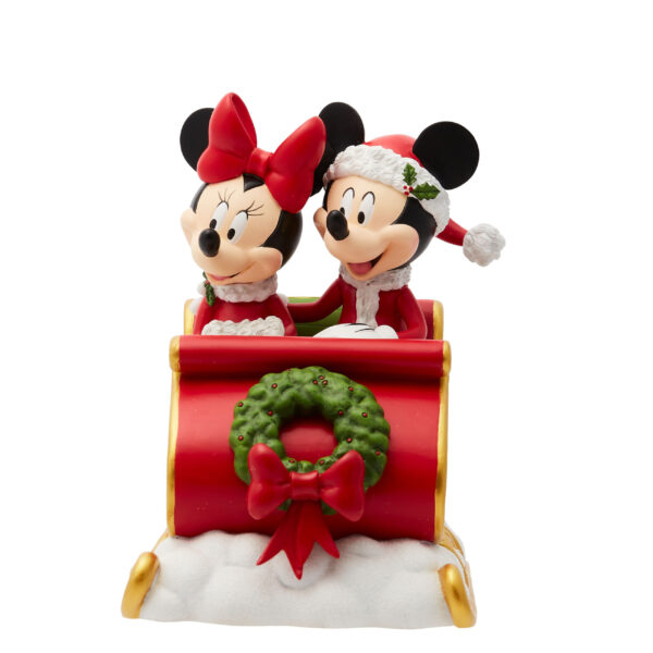 Christmas Holiday Mickey and Minnie Figurine - Image 2