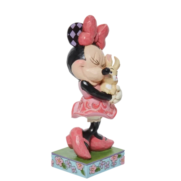 Sweet Spring Snuggle (Minnie Mouse Holding Bunny Figurine) - Image 2