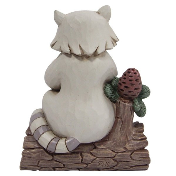 Raccoon with Pinecone Figurine - Image 2