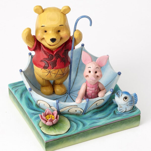Winnie the Pooh and Piglet with Umbrella Figure - Image 2