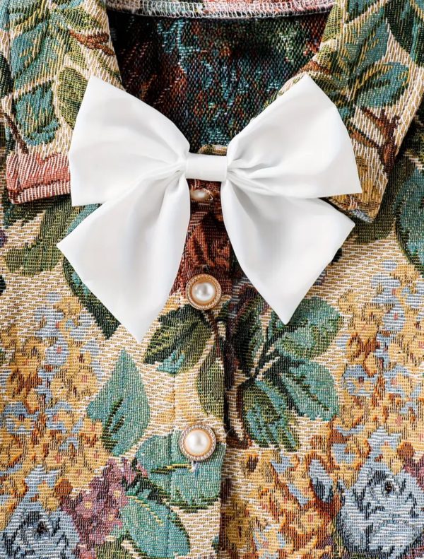 “Vintage Garden”  Girls’ Top & Skirt Set. - Image 5