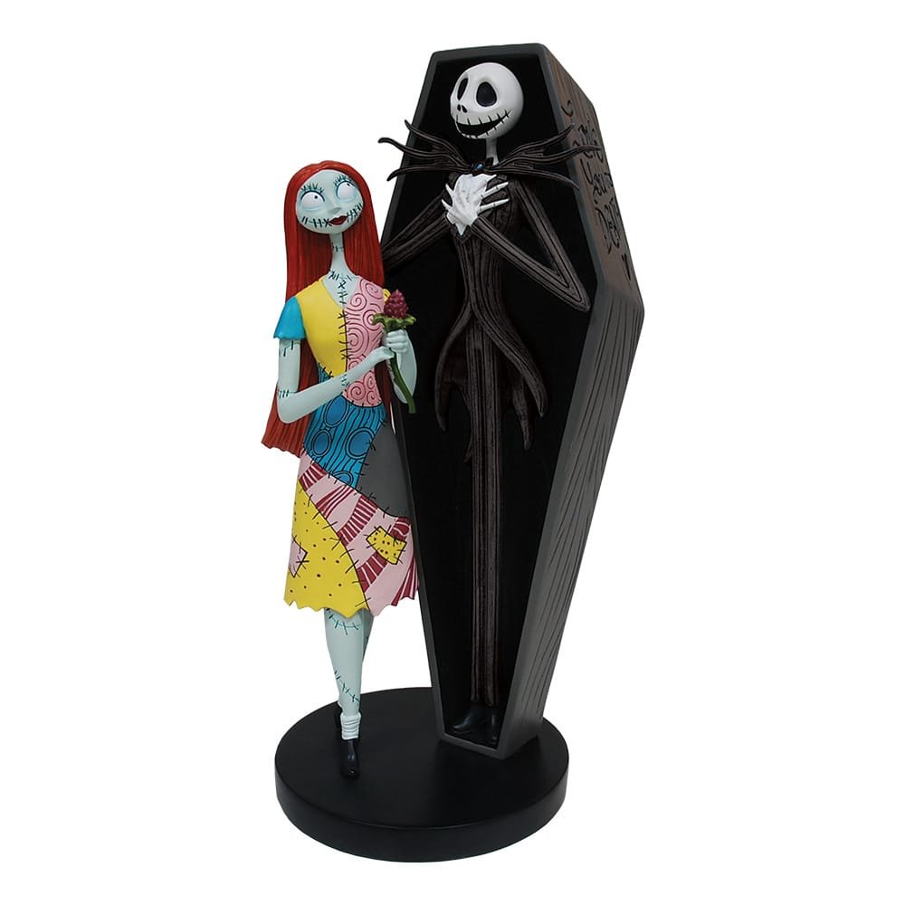 Jack and Sally Coffin Figurine