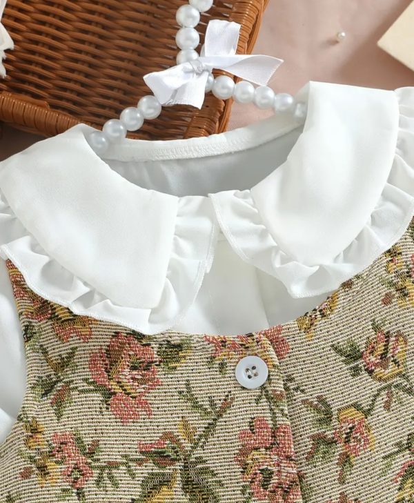 “Buttons & Blossoms” Little Girls’ 2 pcs Set. - Image 4