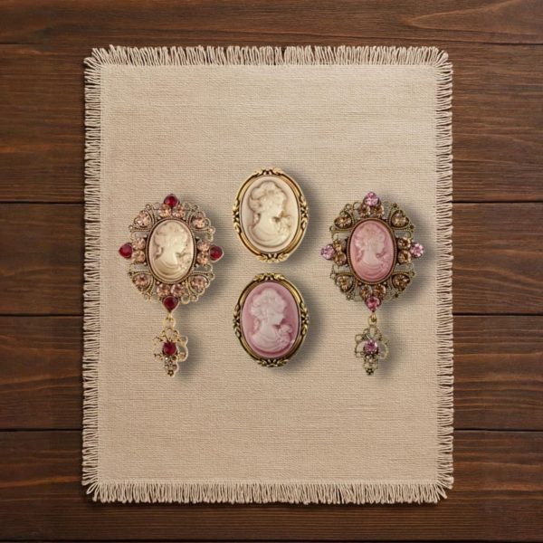 Timeless Cameo Brooch - Set of 2