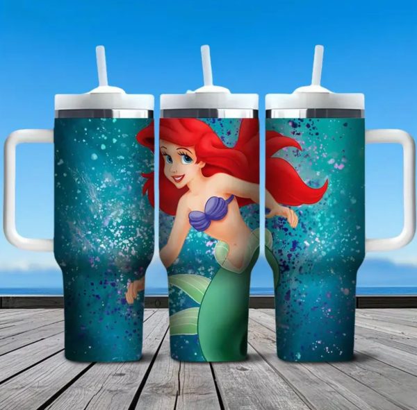 Ariel Stainless Steel Insulated Tumbler with Handle and Lid - Image 2