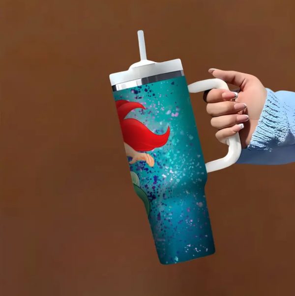 Ariel Stainless Steel Insulated Tumbler with Handle and Lid - Image 3